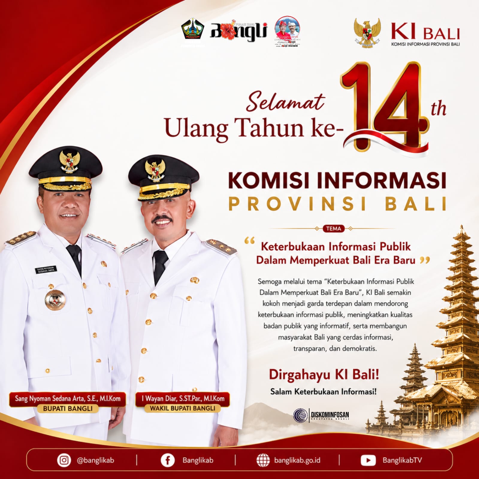 Selamat Ulang Tahun ke-14 Komisi Informasi Provinsi Bali
